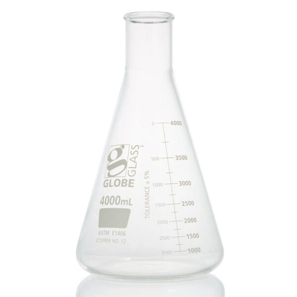 Flask, Erlenmeyer, Globe Glass, 4000mL