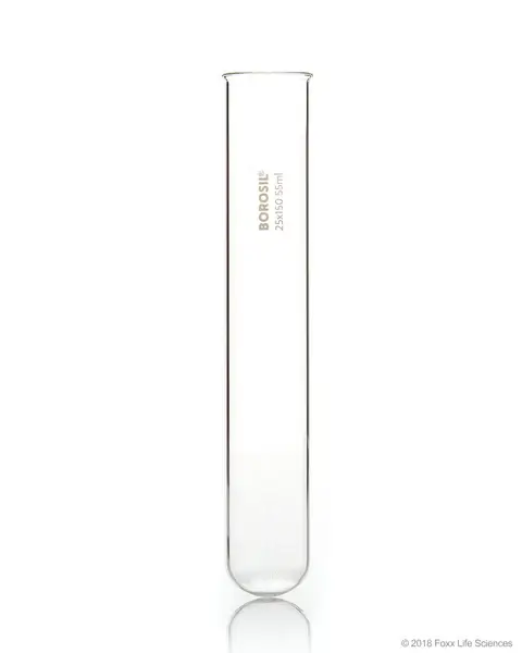 Borosil® Reusable Heavy Duty Test Tubes with Beaded Rim, 55 mL (25 x 150 mm), 200/CS