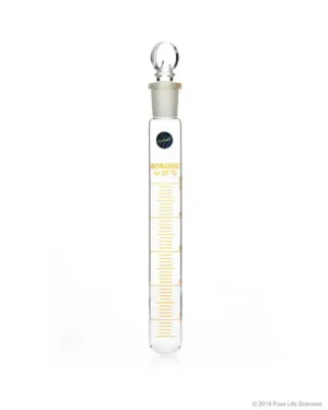 Borosil® Reusable Heavy Duty Test Tubes with Graduations and Ground Glass Stoppers (Glass-Stoppered End), 30 mL, 10/CS