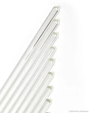 Borosil® Reusable Solid Stirring Rods, Polished Glass Stirrers, 7 mm x 205 mm (Medium Length), 20/CS