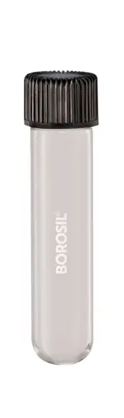 Borosil® Reusable Heavy Duty Culture Tubes with PTFE Lined PP Screw Caps and Round Bottoms, 5 mL (16 x 75 mm), 100/CS