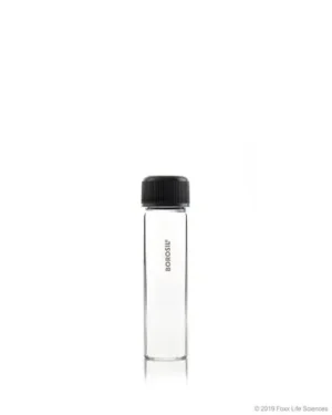 Borosil® Reusable Heavy Duty Culture Tubes with PTFE Lined PP Screw Caps and Flat Bottoms, 30 mL (25 X 95 mm), 100/CS