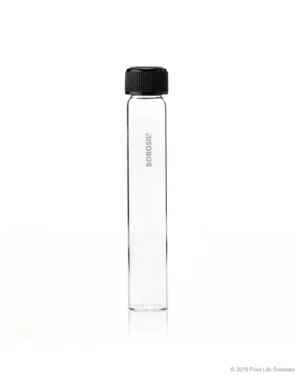 Borosil® Reusable Heavy Duty Culture Tubes with PTFE Lined PP Screw Caps and Flat Bottoms, 50 mL(25 X 145 mm), 50/CS