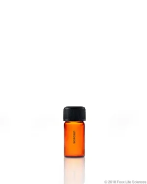 Borosil® Reusable Heavy Duty Amber Light-Blocking Culture Tubes with PTFE Lined PP Screw Caps and Flat Bottoms, 15 mL (25 X 57 mm), 100/CS