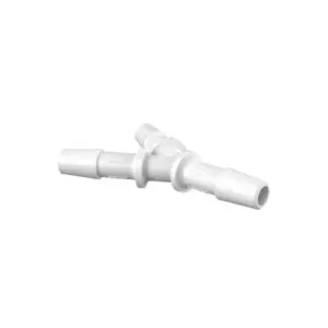 Eldon James Reduction Y-Connector, 1/4" x 1/4" x 1/4" Natural Kynar (PVDF), 25/PK