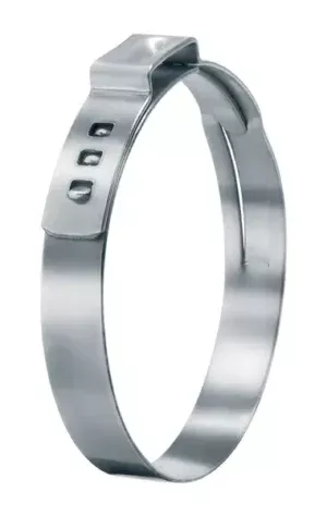 Oetiker Stepless Ear Clamps, Stainless Steel,  8.8mm - 10.5mm, (0.347" - 0.413"), De-Greased - 16700988, 100/PK