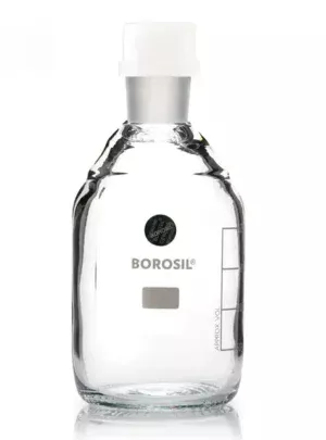 Borosil® BOD Bottles with Glass Pennyhead Stoppers and Plastic Security Caps, Individually Numbered, 300 mL, 30/CS