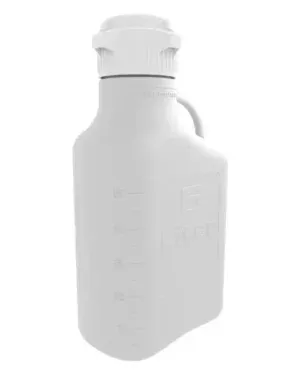 EZgrip® 5 L (1 Gal) HDPE Space Saving Carboy with 83 mm (83B) VersaCap and 6.9 L Max Capacity, Large Pinched Handles, 1/EA