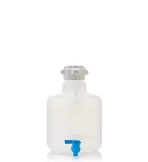 EZLabpure™ 10 L Round Carboy, PP, 83B VersaCap with Spigot, 1/EA