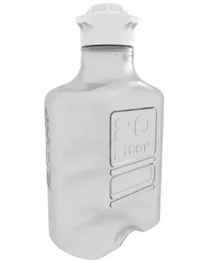 EZclear 20 L (5 Gal) Polycarbonate (PC) Carboy with Wide Mouth 120 mm VersaCap and 26.5 L Max Capacity, Large Pinched Handles, 1/EA