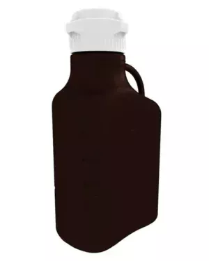 EZgrip® 5 L (1 Gal) Autoclavable Light Blocking Dark Amber Polypropylene (PP) Space Saving Carboy with 83 mm (83B) VersaCap and 6.9L Max Capacity, Large Pinched Handles, 1/EA