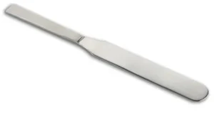 EZBio Stainless Steel Spatula, 304 SS, Steel Handle, 100 mm, 1/EA