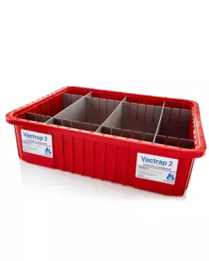 Vactrap™ 2 Secondary Container Spill Basin, Safety Tray with Dividers, for use with Vactrap2™ XXL Red 22in x 17in x 6in  Vacuum Trap System or for General Lab Safety, Waste Storage, and Spill Containment, 1/EA