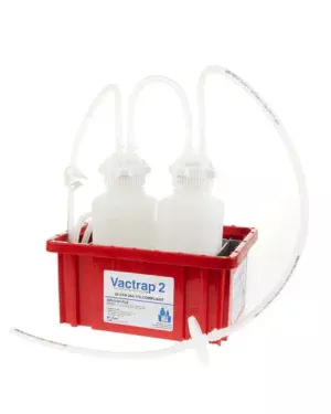 Vactrap™ 2 Vacuum Trap System (Vacuum Flask Alternative) for Aspiration and Vacuum Protection, Shatterproof 1+1 Liter Aspirator Bottle Assembly with Secondary Container, Bleach Compatible HDPE, 1 L Bottle with 1 L Overflow Bottle & Inline Vent Filter, 1/EA