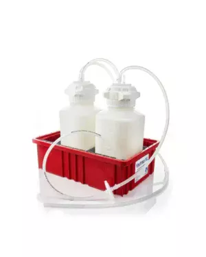 Vactrap XL™ Vacuum Trap System (Vacuum Flask Alternative) for Aspiration and Vacuum Protection, Shatterproof 4+4 Liter Aspirator Bottle Assembly with Secondary Container, Bleach Compatible HDPE, 4 L Bottle with 4 L Overflow Bottle & Inline Vent Filter, 1/EA