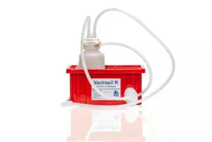 Vactrap™2 Round, 1L, PP, RED BIN, 1/4" ID TUBING, 1/EA