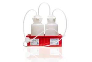 Vactrap™ Round XL, 4L + 4L, PP, RED BIN, 1/4" ID TUBING, 1/EA