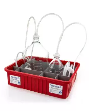 Vactrap™ G Vacuum Trap System (Vacuum Flask Alter) for Aspiration and Vacuum Protection, 10+2 Liter PUREGRIP Glass Bottles Assy W/ Secondary Container, 10 L Bottle W/ 2 L Over flow Bottle & Inline Vent Filter, 1/EA