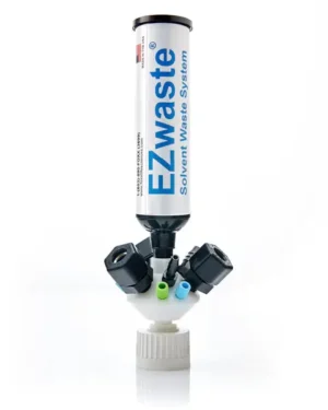 EZWaste® HPLC Universal Stackable 38-430 Solvent Waste System, Cap-Only W/ Exhaust Filter, Six (6x) Ports OD Tubing 3.2 mm (1/8") or 1.6 mm (1/16"), Three (3x) Hose Barb 3.2mm (1/8") or 9.5 mm(3/8"), Three (3x) OD Tubing 12.7 mm (1/2"), 1/EA