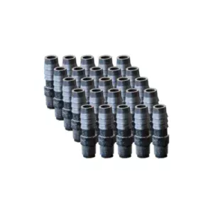 EZwaste® HPLC Solvent Waste System, Replacement Fittings, 3/8 Inch Hose Barb Fittings for 3/8 Inch ID Tubing, Black Fitting, 1/8 Inch MNPT Thread, 25/PK
