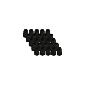 EZwaste® HPLC Solvent Waste System, Replacement Fittings, Plugs for Hose Barb Ports, Black Plug, 1/8 Inch MNPT Thread, 25/PK