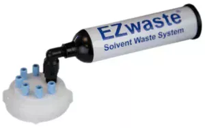 EZwaste® HPLC Solvent Waste System, Cap-Only Assembly, 70 mm (S70) VersaCap with Six (6x) Ports for 1/8 Inch O.D. Tubing, 1/EA