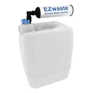 EZwaste® HPLC Solvent Waste System, 10 L (2.5 Gal) UN/DOT-Rated Disposable Container, 51 mm VersaCap with Six (6x) Ports for 1/8 Inch O.D. Tubing, 1/EA
