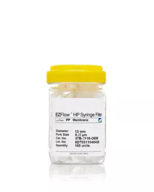 EZFlow® Non-Sterile Polypropylene (PP) Syringe Filters, 0.22 µm Pore Size Membrane for Prefiltration and Sample Prep, 13 mm, 100/PK