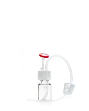 EZBio® Single Use Media Bottle Assembly, 60 mL Sterilized PETG Bottles for Aseptic Sampling and Sterile Storage, 38-430 mm VersaCap with Vent and Dip Tube, 10/CS