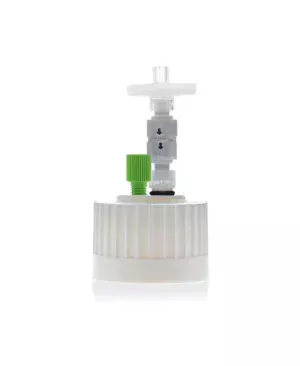 ChromCap™ 300 HPLC Solvent Reservoir 38-430 System with Class VI PTFE Adapter & Safety Air Inlet Valve, Cap-Only, One (1x) Ports- OD Tubing-3.2 mm (1/8") or 1.6 mm (1/16"), 1/EA