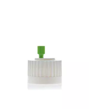 ChromCap™ 100 HPLC Cap Assy, 38-430, Adapter w Vent Hole, One (1x) Ports3.2mm (1/8") or 1.6 mm (1/16"), OD Tubing, 1/EA