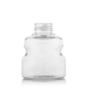 EZBiopure Titanium Round Bottle, PETG, 500mL, GL45 Neck with No Cap, Non-Sterile, 24/CS