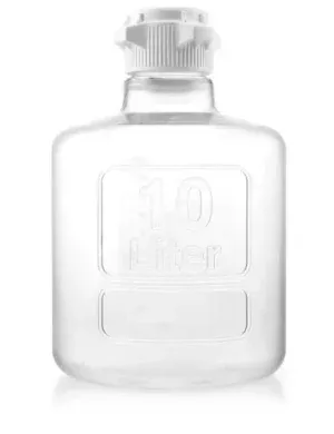 EZBio Titanium Round Carboy, PC, 10 Liter, No Spigot, VersaCap 83B, Non-Sterile, 1/CS