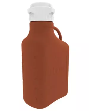 EZBio® Carboy, Amber HDPE, 5 L, No Spigot, VersaCap® 83 mm, Double Bagged, Non Sterile, 1/EA