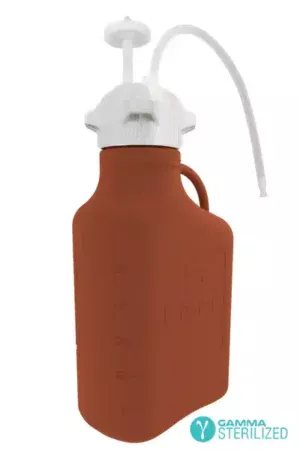 EZBio® Single Use Carboy Assembly, 5 L (1 Gal) Gamma Sterilized Light Blocking Amber HDPE Carboy for Aseptic Transfer and Sterile Storage with VersaCap 83B (83 mm), Vent and 1/4 in ID TPE Dip Tube, 1/EA