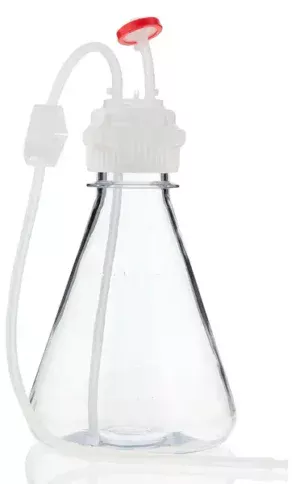 EZBio® Flask Assembly 1L VersaCap® 53B, PC, No Baffle EZBio Tubing  w/ Plug and Vented w/ Diptube