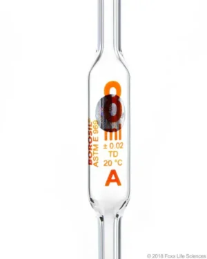 Borosil® Volumetric Pipette Class A, 8 mL, Batch Certificate, 10/CS