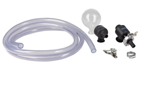 Set AK + elbow for outlet of VACUU∙PURE 10C w/condensate separator KF DN 25 and exhaust hose (3m)