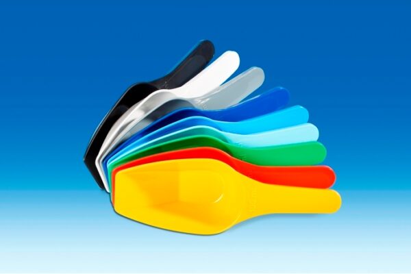 Measuring scoops, colored, PP, 100 ml, gray