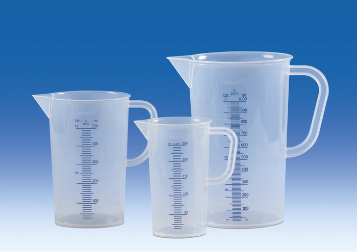 Graduated Pitcher, PP, molded/printed, 250mL, pack of 12