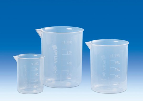 Griffin Beaker, PP, molded graduations, 150mL, pack of 12