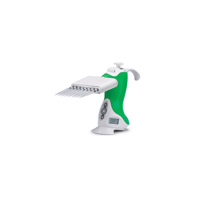 2.0-125µL Pipette, Ovation, (E8) Electronic Multichannel, Green