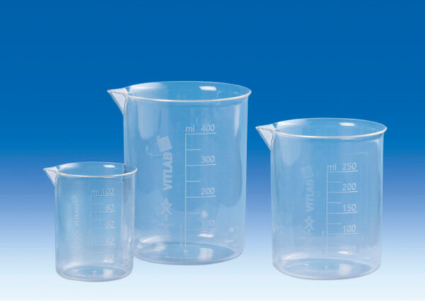 Griffin Beaker, PMP, molded graduations, 3000mL, pack of 4