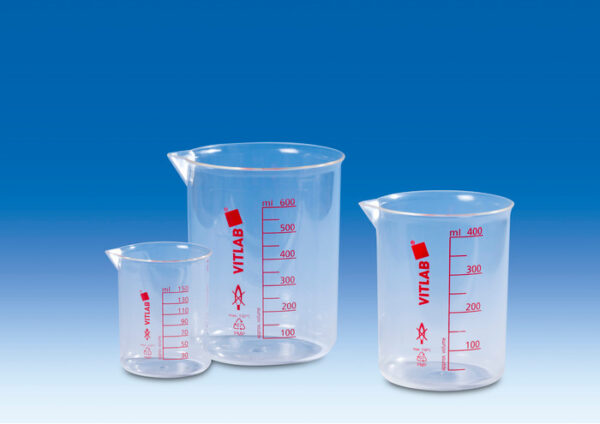 Griffin Beaker,PMP,Red screened graduations,1000mL, pack 6