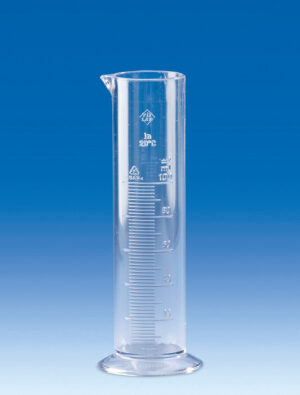Graduated Cylinder, SAN, low form, molded grads, 250mL, pk 6