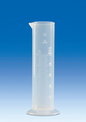 Graduated Cylinder, PP, low form, molded grads, 500mL, pk 6