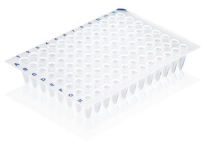 96 well qPCR plate, PP, white, half skirt, 10 bags of 5