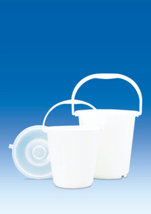 Bucket, HDPE, handle, 10L, each