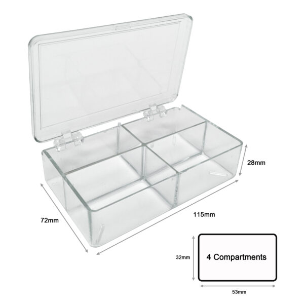 MultiBox™, 4 compartments, 32 x 53 x 28mm each (11/4 x 2 5/16 x 11/8 in.), for various gels, 6/pk