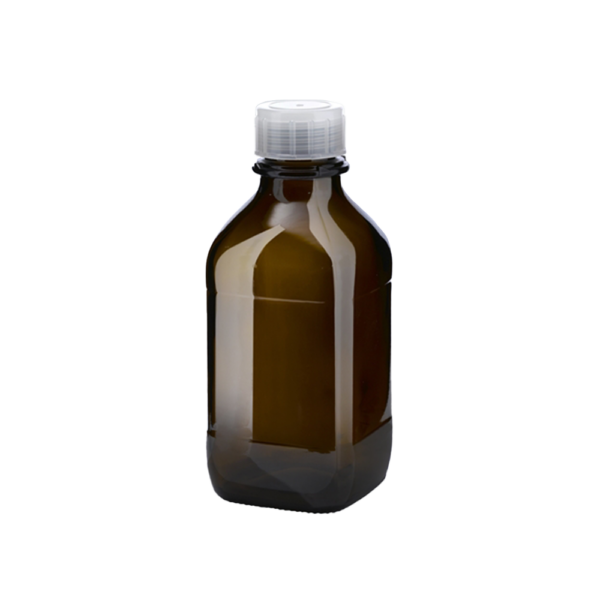Laboratory bottle, brown glass